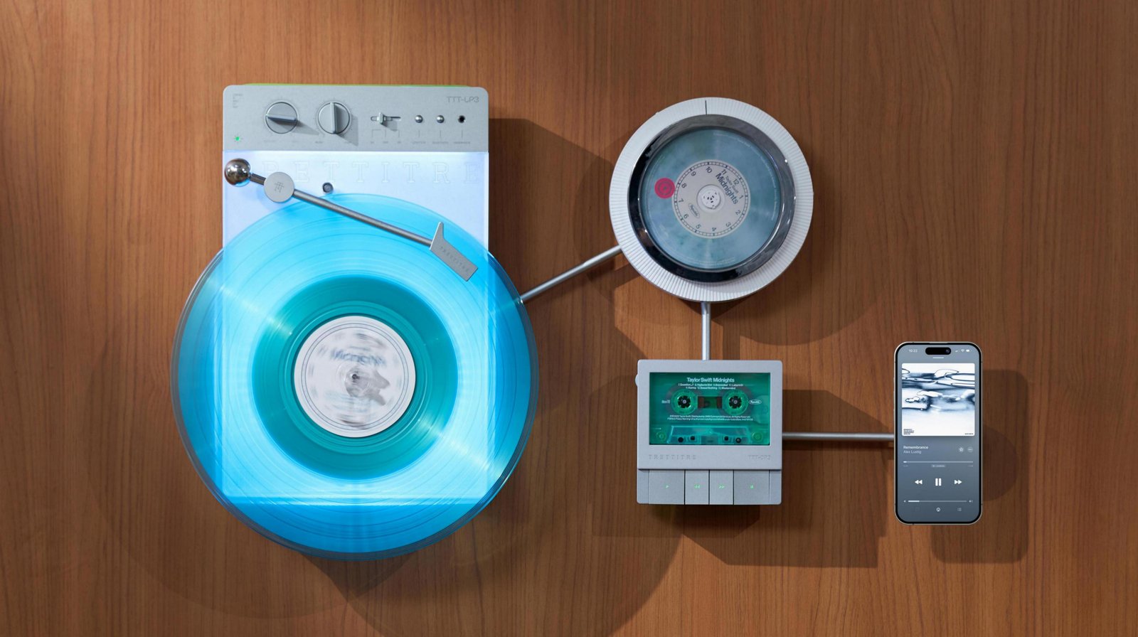 TRETTITRE modular wall-mounted music system